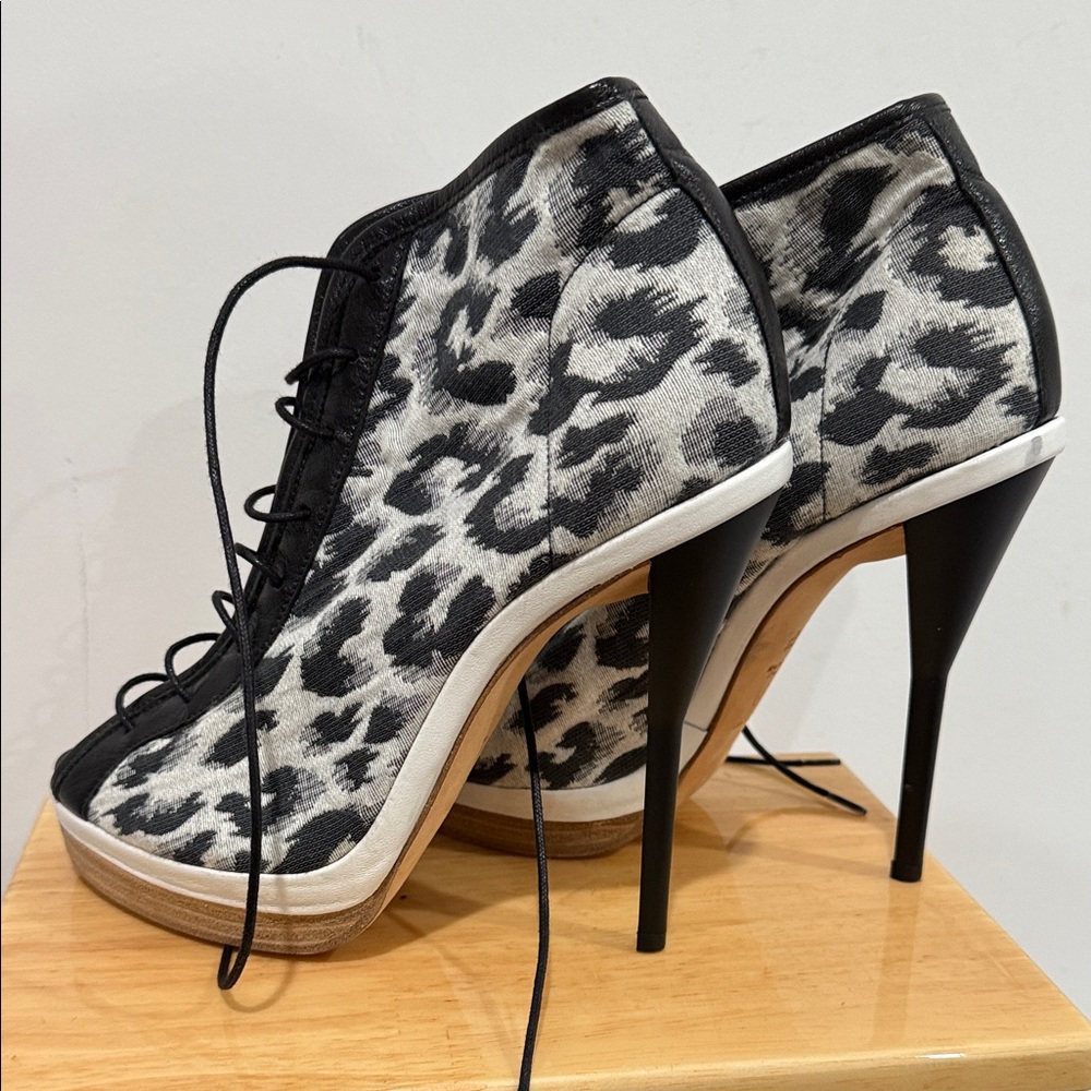 3.1 Phillip Lim Black and White Leopard Heels